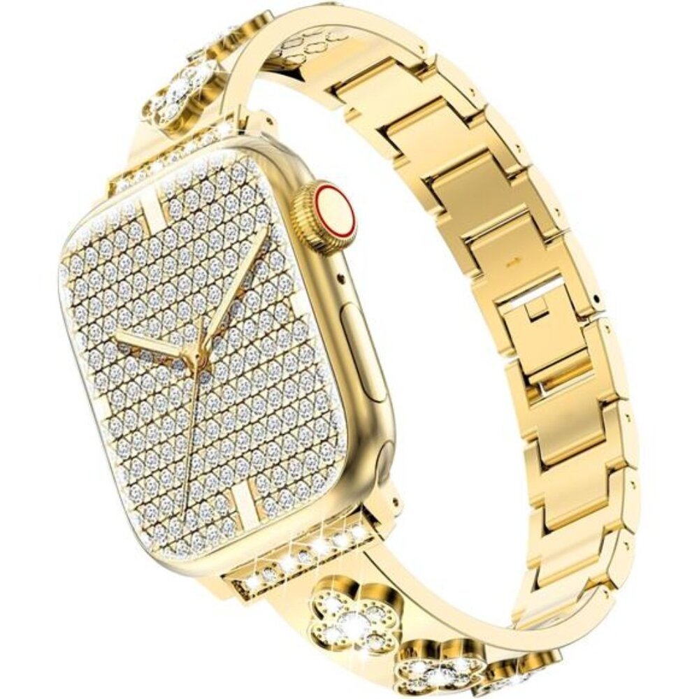 NEW Gold Sparkling Bling Diamond Apple Iwatch Band